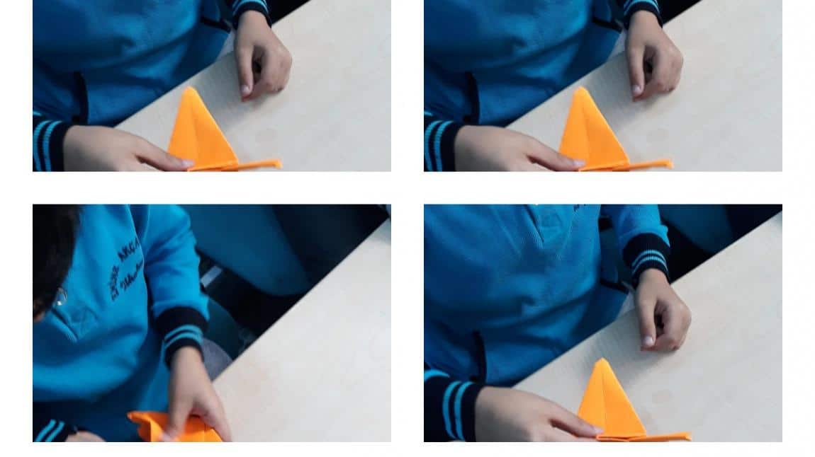 eTwinning esep Oyuncak Tasarlıyorum (I Design Toys) Projemiz kapsamında origami ve kolaj çalışması yapıldı.
